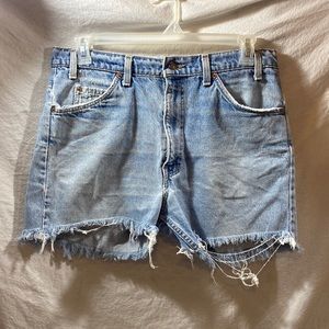 Levi’s vintage orange label cut-off denim 517 shorts